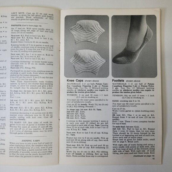 Patons Beehive Craft Idea Book Gift Patterns Accessories Gold Club Glove Hats - Picture 6 of 8